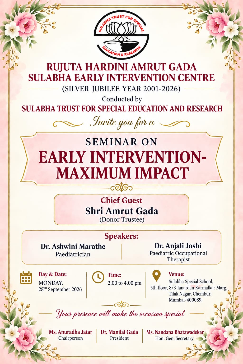 EARLY INTERVENTION- MAXIMUM IMPACT